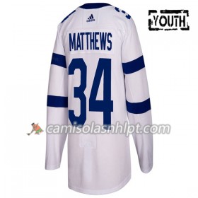 Camisola Toronto Maple Leafs Auston Matthews 34 Adidas Pro Stadium Series Authentic - Criança